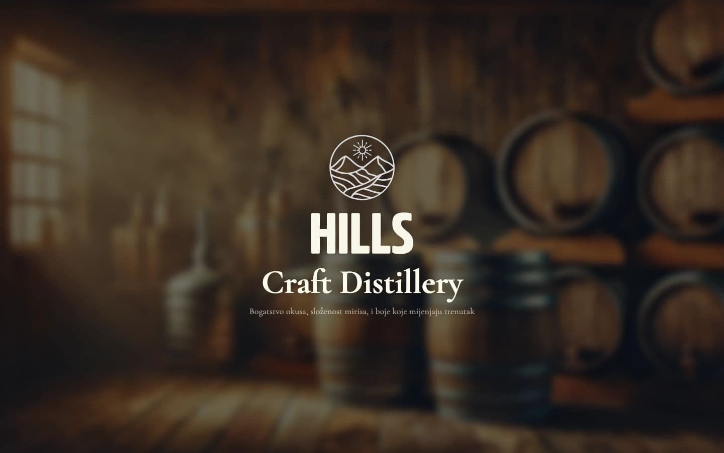 Hills Distillery — web stranica desktop