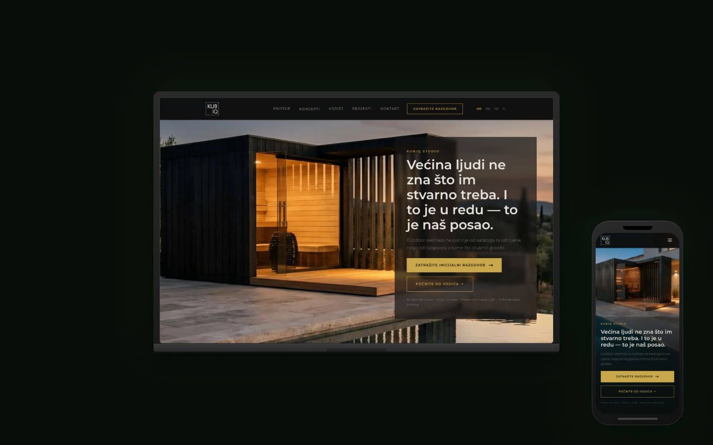 Kubiq Studio — Web optimizacija + video pozadina