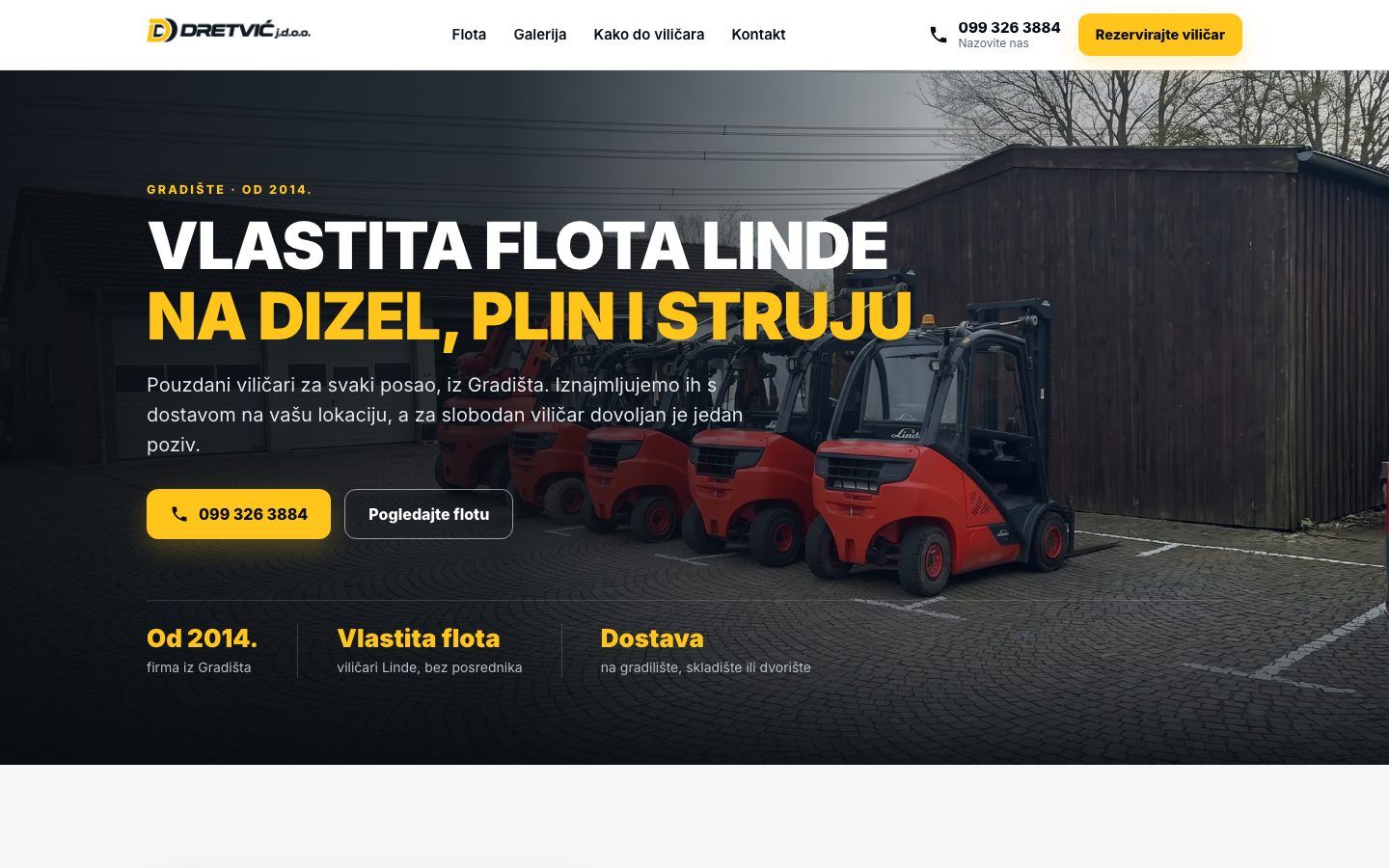 Dretvić viličari | Web stranica firme i flote