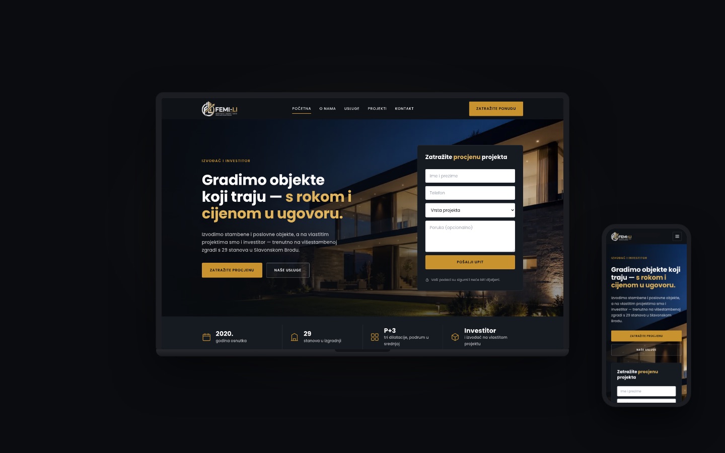 FEMI-LI | Web stranica za graditelja i investitora