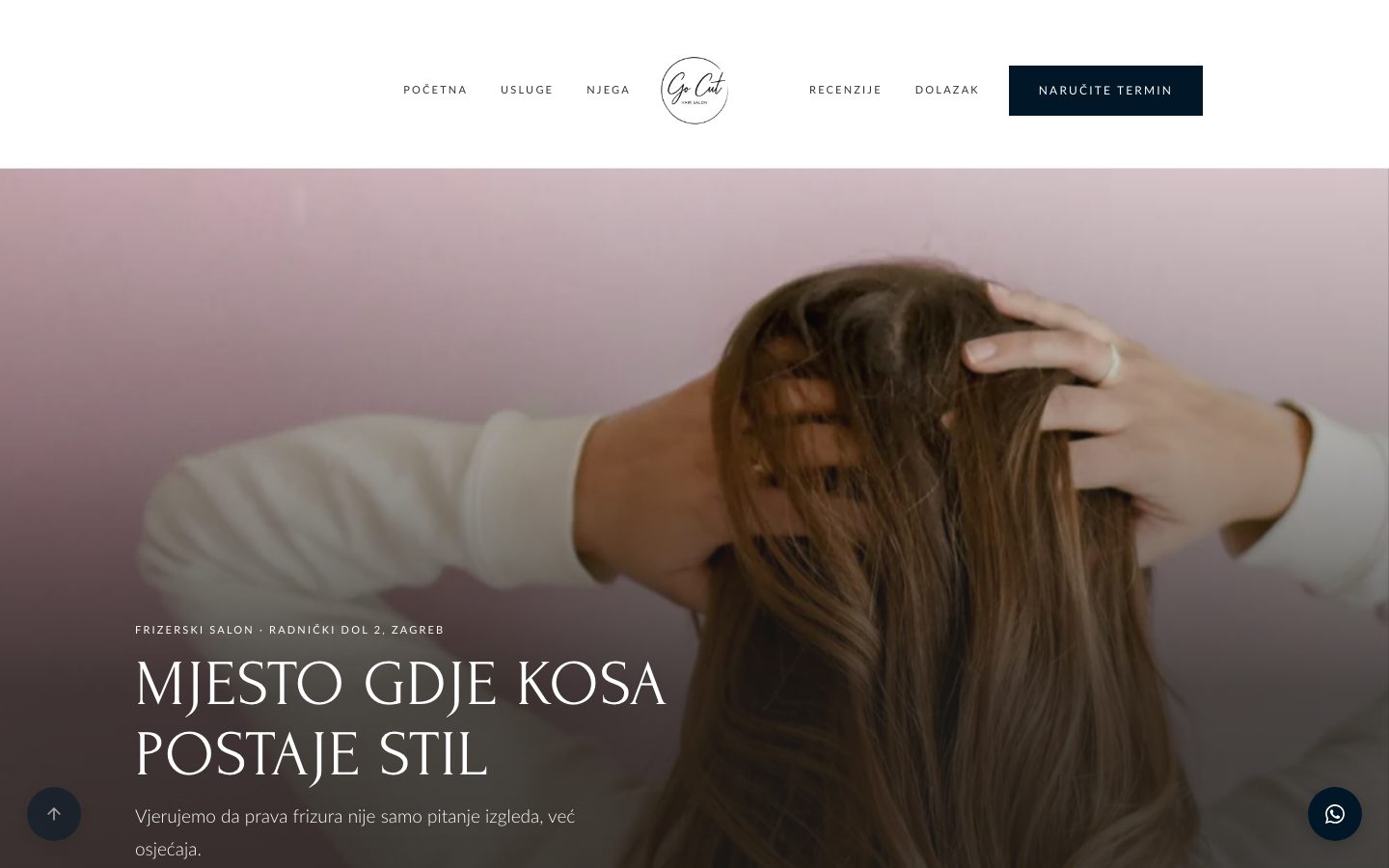 Go Cut | Web stranica za frizerski salon u Zagrebu
